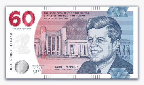 John F. Kennedy - 60 YRS Commemorative banknote