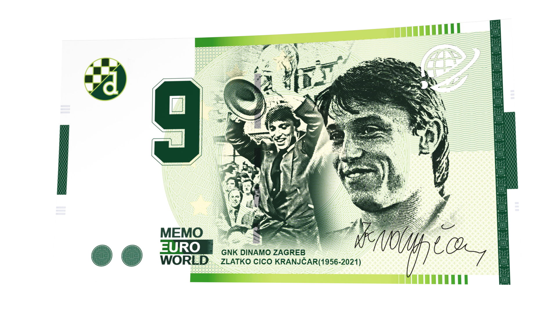 GNK Dinamo Zagreb #9 - Zlatko Cico Kranjcar Souvenir Banknote